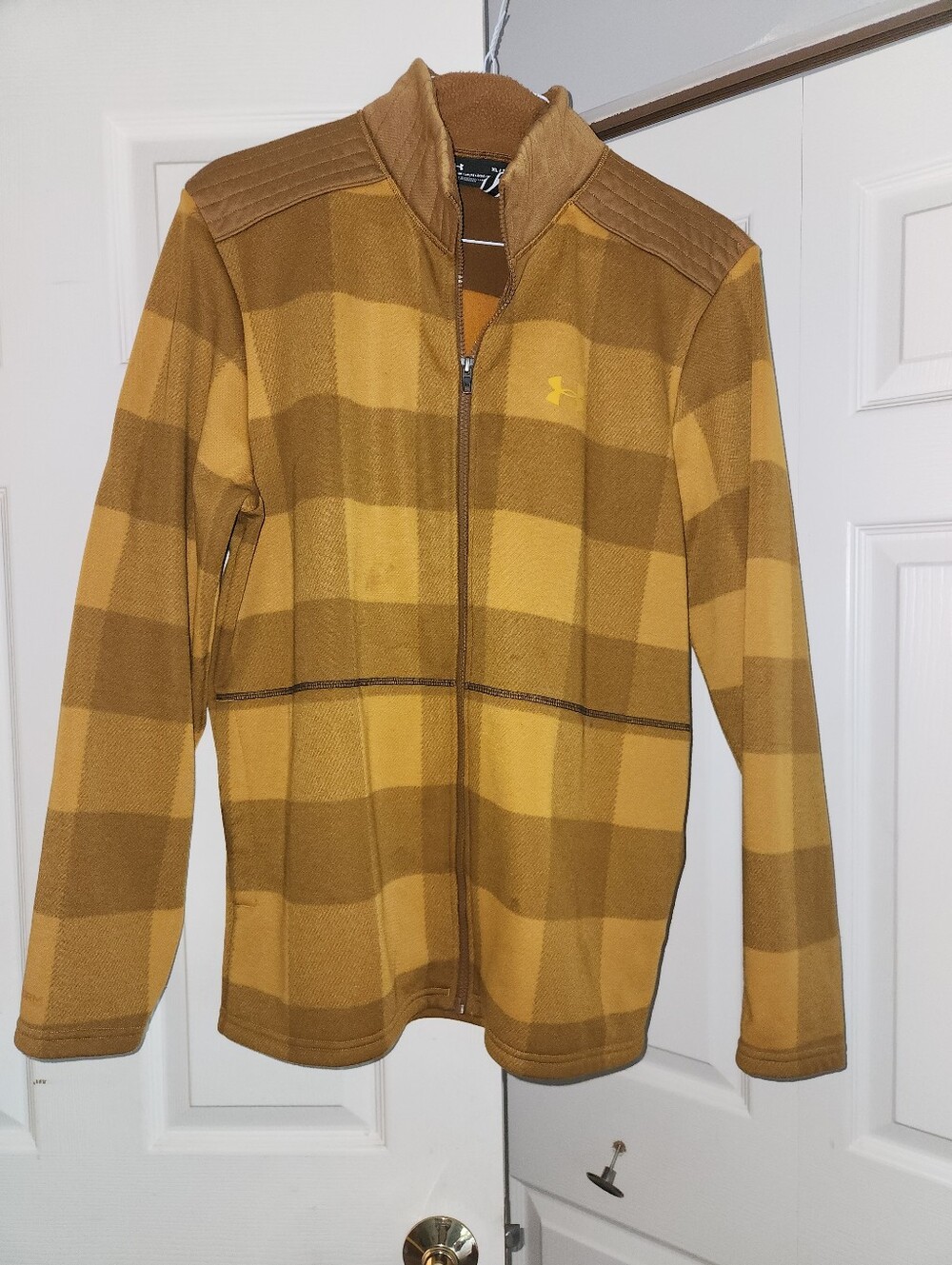 Under Armour Gold Plaid Full-Zip Jacket